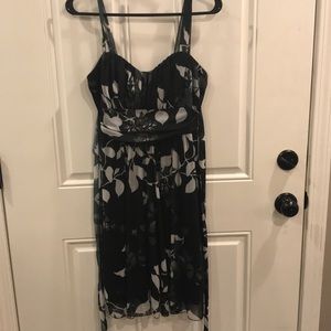 B/W Floral Dress